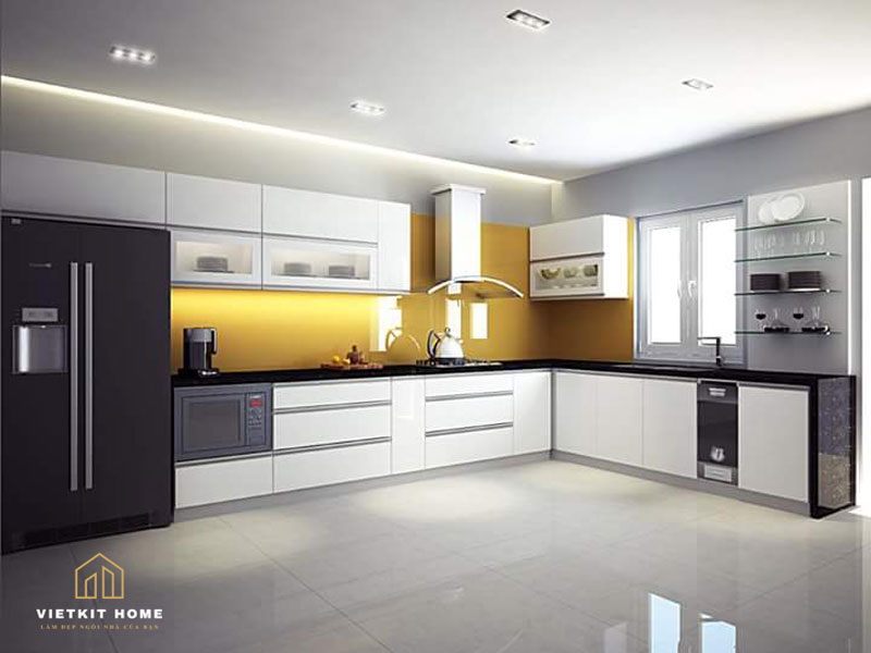 Tủ-bếp-Acrylic-vietkit-home Tủ bếp Acrylic- Nội Thất Vietkit Home