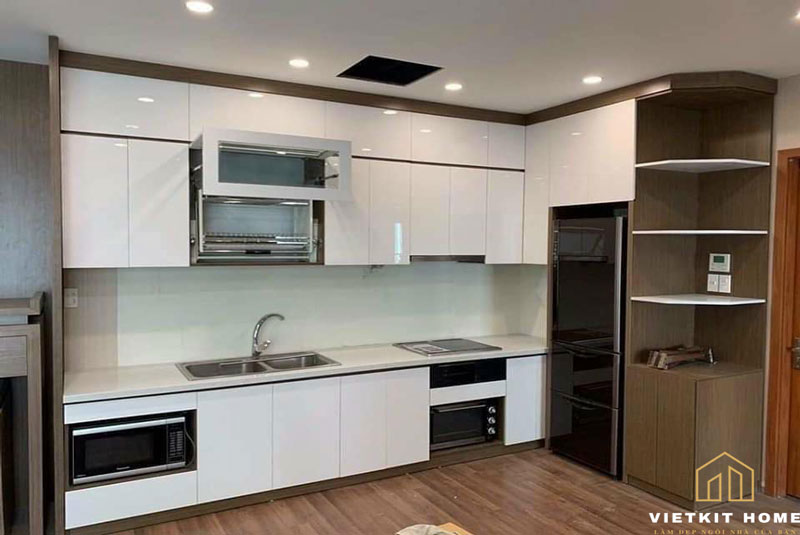 tu-bep-melanine-smiletravel Tủ bếp melamine là 1 loại tủ bếp gỗ công nghiệp được sản xuất trên 1 dây chuyền công nghệ hiện đại.