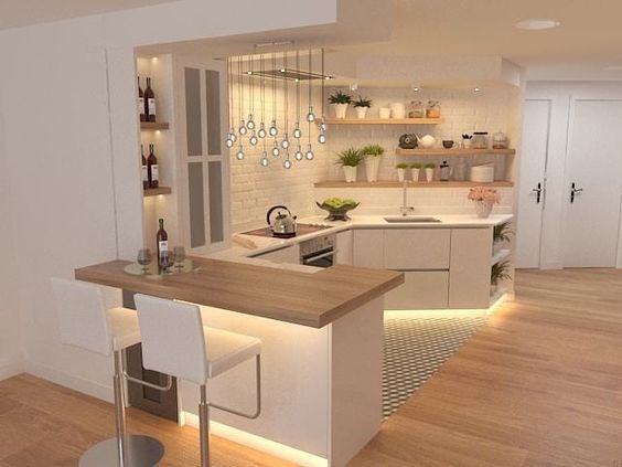 17mau-tu-bep-dep-vietkithome Tủ bếp có Quầy Bar Đẹp 2021- Vietkit Home