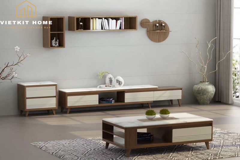 Ban-tra-bang-go-cho-phong-khach-vietkit-home Mẫu bàn trà Đẹp 2021 trong phòng khách- Vietkit Home
