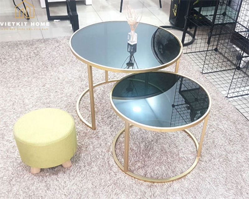 Ban-tra-dep-gap-doi-vietkithome Mẫu bàn trà Đẹp 2021 trong phòng khách- Vietkit Home