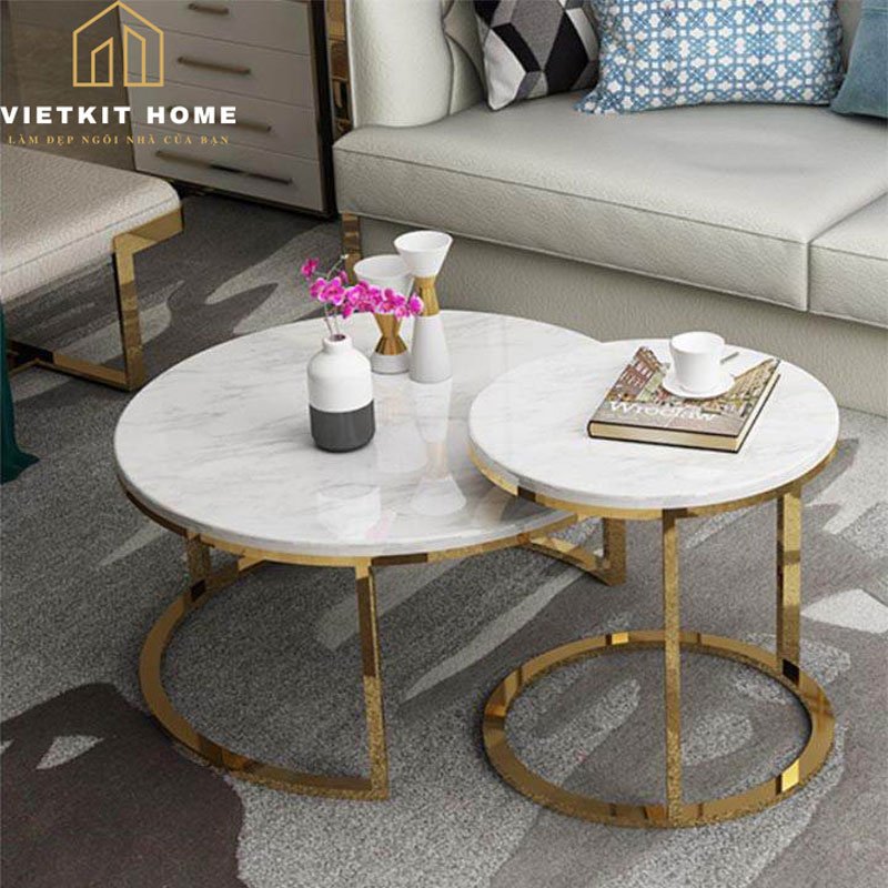 Ban-tra-dep-vietkithome Mẫu bàn trà Đẹp 2021 trong phòng khách- Vietkit Home