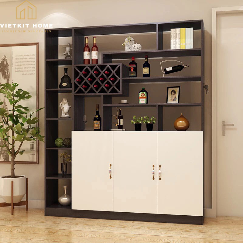 Thiết-kế-tủ-rượu-vietkit-home Mẫu tủ rượu Đẹp 2021 trong phòng khách- Vietkit Home