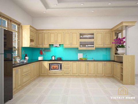 Mẫu Tủ Tủ Bếp Sồi Nga- Vietkit Home