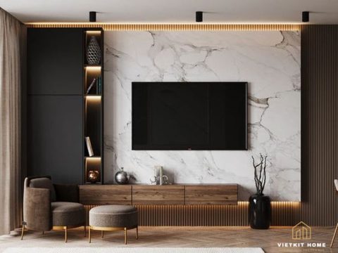 Tấm ốp nhựa PVC trang trí sang trọng nhất 2021- Vietkit Home