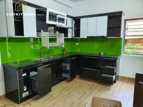 Vietkit Home làm Tủ inox cánh kính cường lực cho khách tại Nam Định
