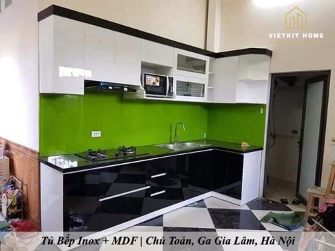 Vietkit Home Làm nội thất tủ bếp cho khách hàng tại Long Biên