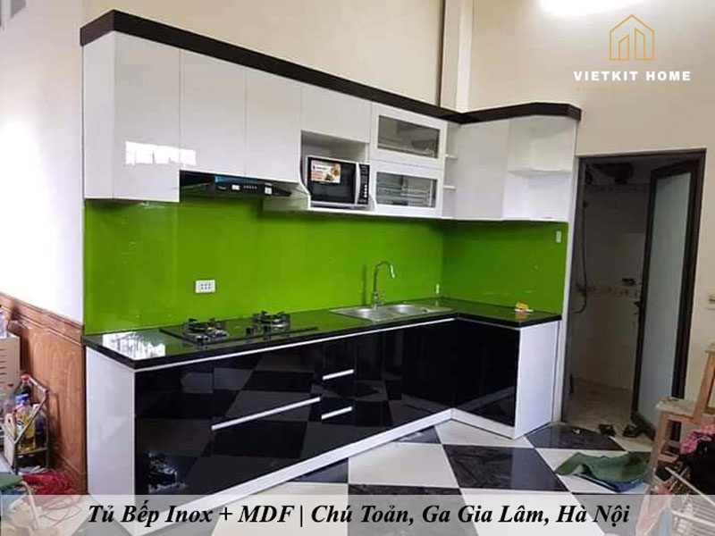 Vietkit Home Làm nội thất tủ bếp cho khách hàng tại Long Biên