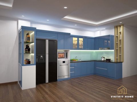 Làm nội thất tủ bếp cho khách hàng tại Long Biên