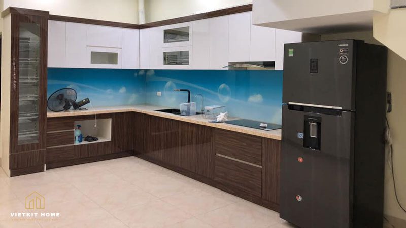 Làm nội thất tủ bếp cho khách hàng tại Long Biên