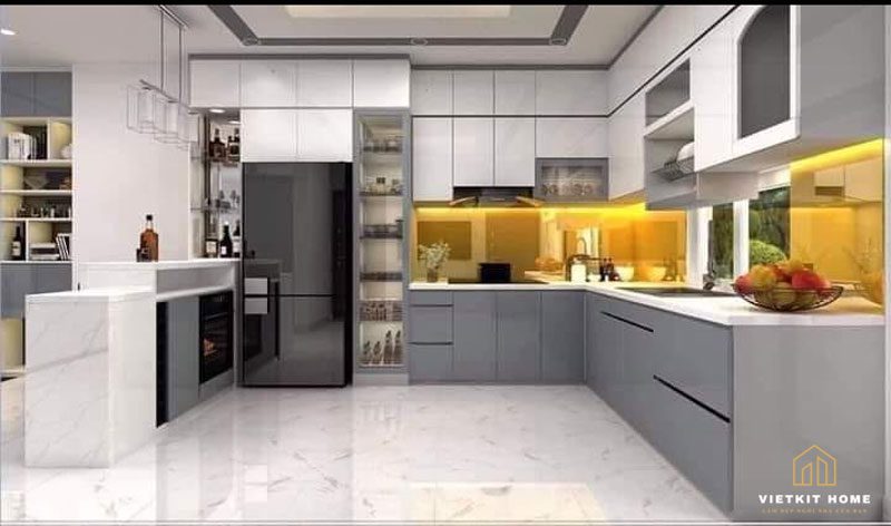 Làm nội thất tủ bếp cho khách hàng tại Long Biên