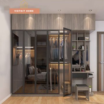 Tủ áo cánh kính, Xưởng Nội Thất Vietkit Home làm Tủ quần áo cánh kính uy tín giá tốt nhất thị trường.