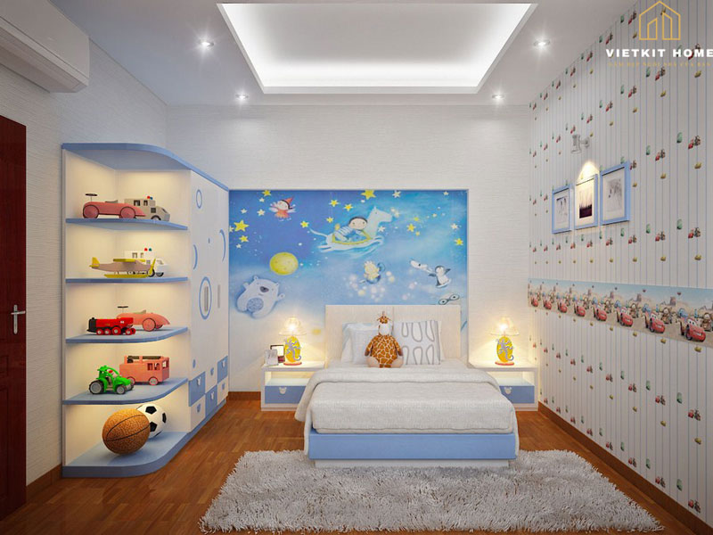 trang-tri-phong-ngu-cho-tre-em-2 Nội Thất Vietkit Home chuyên thiết kế và thi công, phòng ngủ,giường ngủ đẹp. chất lượng.