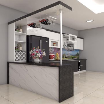 Vietkit Home chuyên làm tủ bếp có quầy bar uy tín