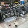 Tủ bếp inox cánh kính cường lực