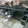 Tủ bếp inox cánh kính cường lực