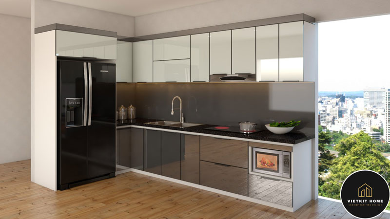 2mau-tu-bep-inox-chuyen-nghiep-gia-re-vietkithome Tủ Bếp Inox Cánh Kính Cường Lực- Vietkit Home