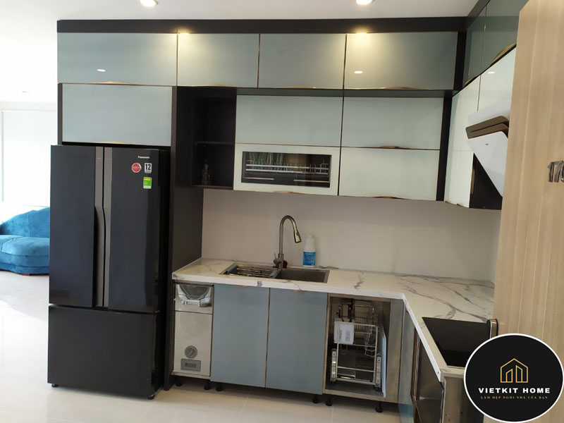 4tu-bep-inox-canh-kinh-hop-kim-nhom-vietkithome Tủ Bếp Inox Cánh Kính Cường Lực- Vietkit Home