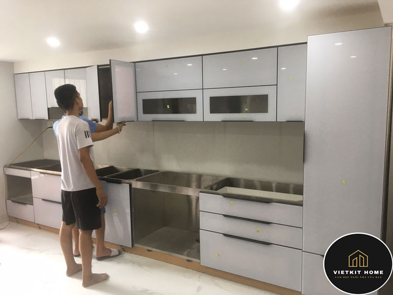 6tu-bep-inox-canh-kinh-hop-kim-nhom-vietkithome Tủ Bếp Inox Cánh Kính Cường Lực- Vietkit Home