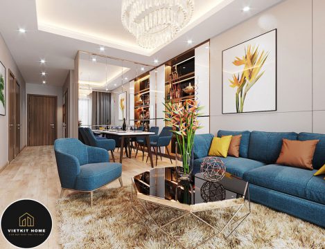 Phòng khách Chung Cư Le Grand Jardin-Vietkit Home Thi Công