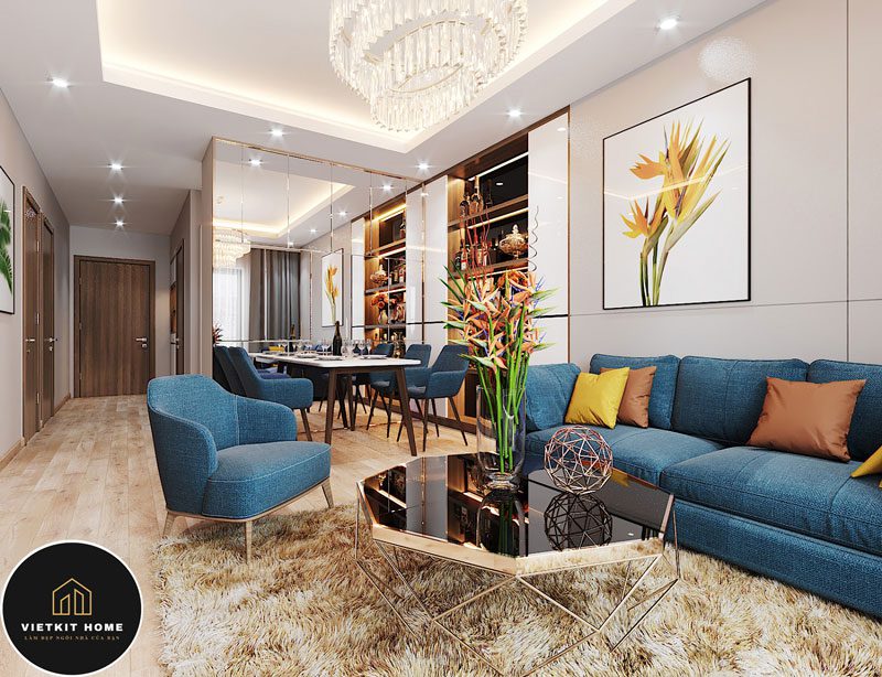 Phòng khách Chung Cư Le Grand Jardin-Vietkit Home Thi Công