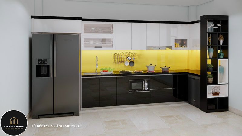 Làm Tủ bếp inox Nhà Chị Hoa tại Mễ Trì Từ Liêm Hà Nội