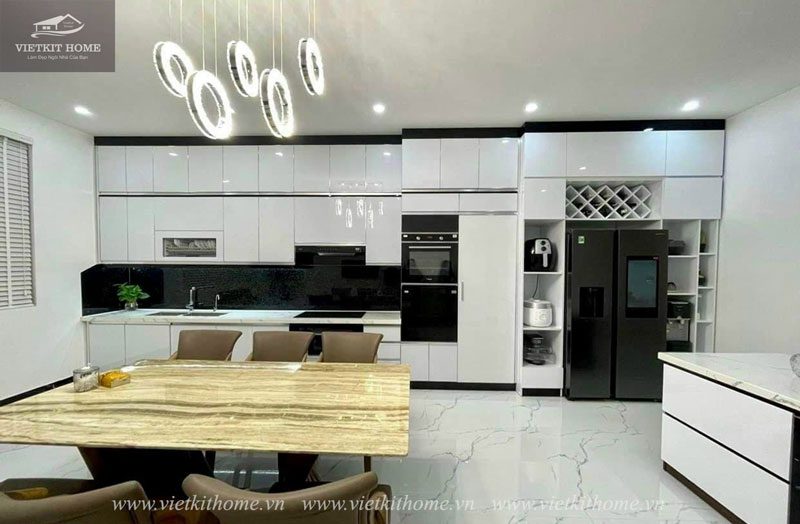 Tủ bếp Acrylic bóng gưởng 2022-Vietkit Home