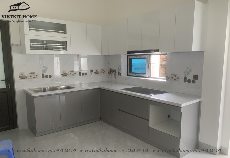 Làm tủ bếp Acrylic tại Hưng Yên