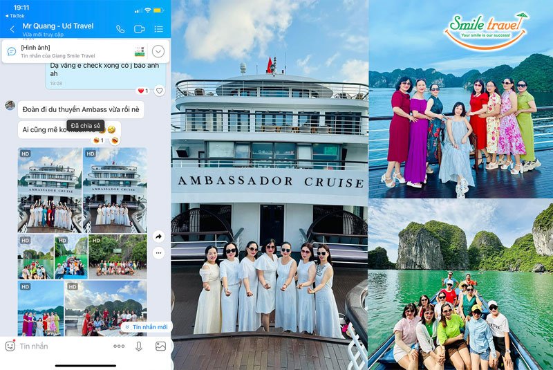 feedback khách đoàn tour du thuyền hạ long
