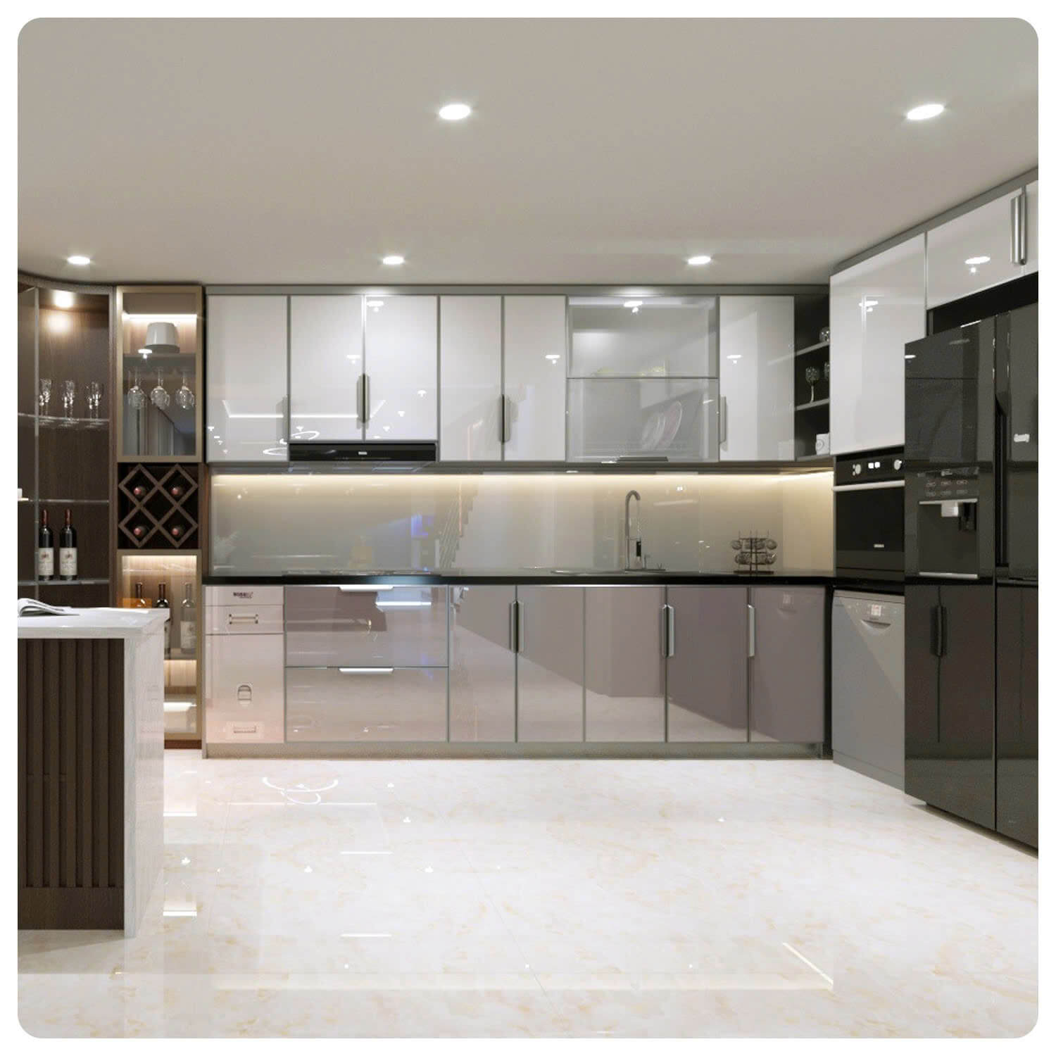 tủ bếp inox